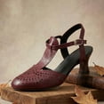 thumbnail image 2 of SACFOF Vintage Kitten Heels T Strap Mary Jane Oxford Heels Retro Dress Shoes, 2 of 6
