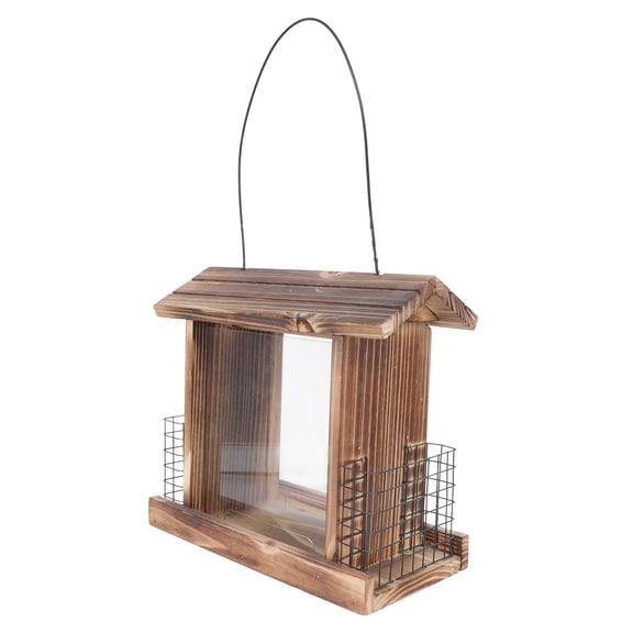 1PC Wooden Bird Feeder Garden Decoration Wild Backyard Attracting Birds Feeder