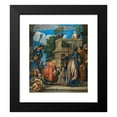 thumbnail image 2 of Follower of Paolo Caliari 20x23 Black Modern Framed Museum Art Print Titled - Elegant Figures with Halberdiers Near a Loggia, 2 of 5