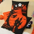 thumbnail image 3 of Kmbangi Taie d'Oreiller Carrée Imprimé Motifs de Bande Dessinée Halloween, 3 of 8