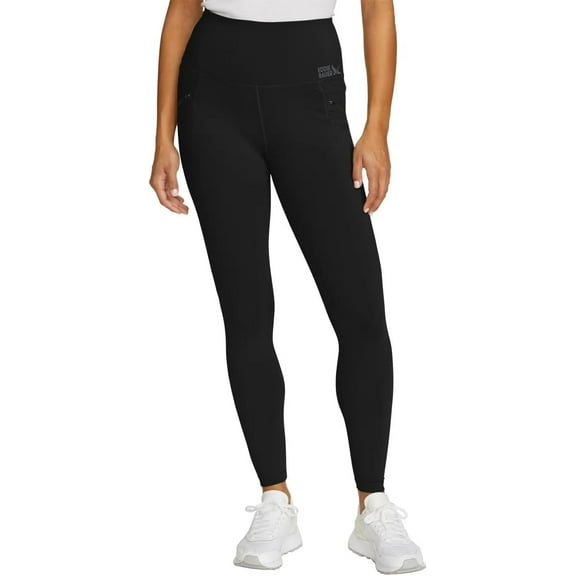 Eddie Bauer Women's Comfort Stretch Moisture Wicking Trail Legging Tight with Pockets (US, Alpha, Medium, Regular, Regular, Black)