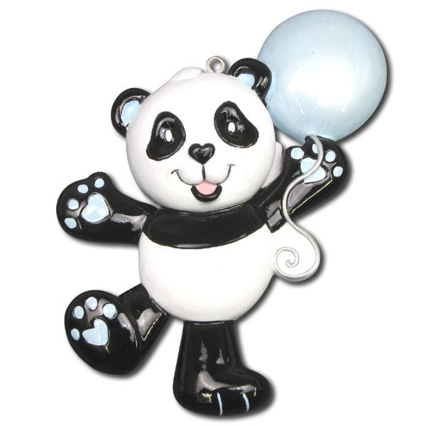 PERSONALIZED CHRISTMAS ORNAMENTS BABY'S FIRST BABY PANDABLUE KIT