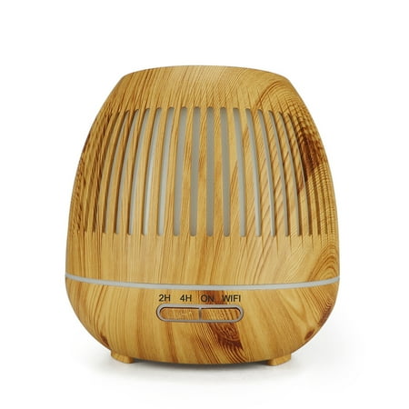 

Essential Oil Diffuser 400ml Cool Mist Humidifier Wood Grain Aromatherapy Humidifier 7 Color Changing Mood Light Waterless Auto Shut-off with Remote Control