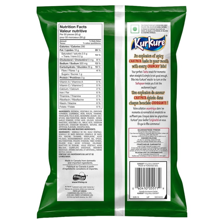 Kurkure Chilli Chatka Namkeen - 94g Pack from India - Walmart.com