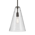 thumbnail image 3 of 42199OZCS Kichler Lighting Everly - 1 Light Pendant-15.25 Inches Tall and 10.25 Inches Wide-Olde Bronze Finish-Clear Seeded Glass Color, 3 of 4