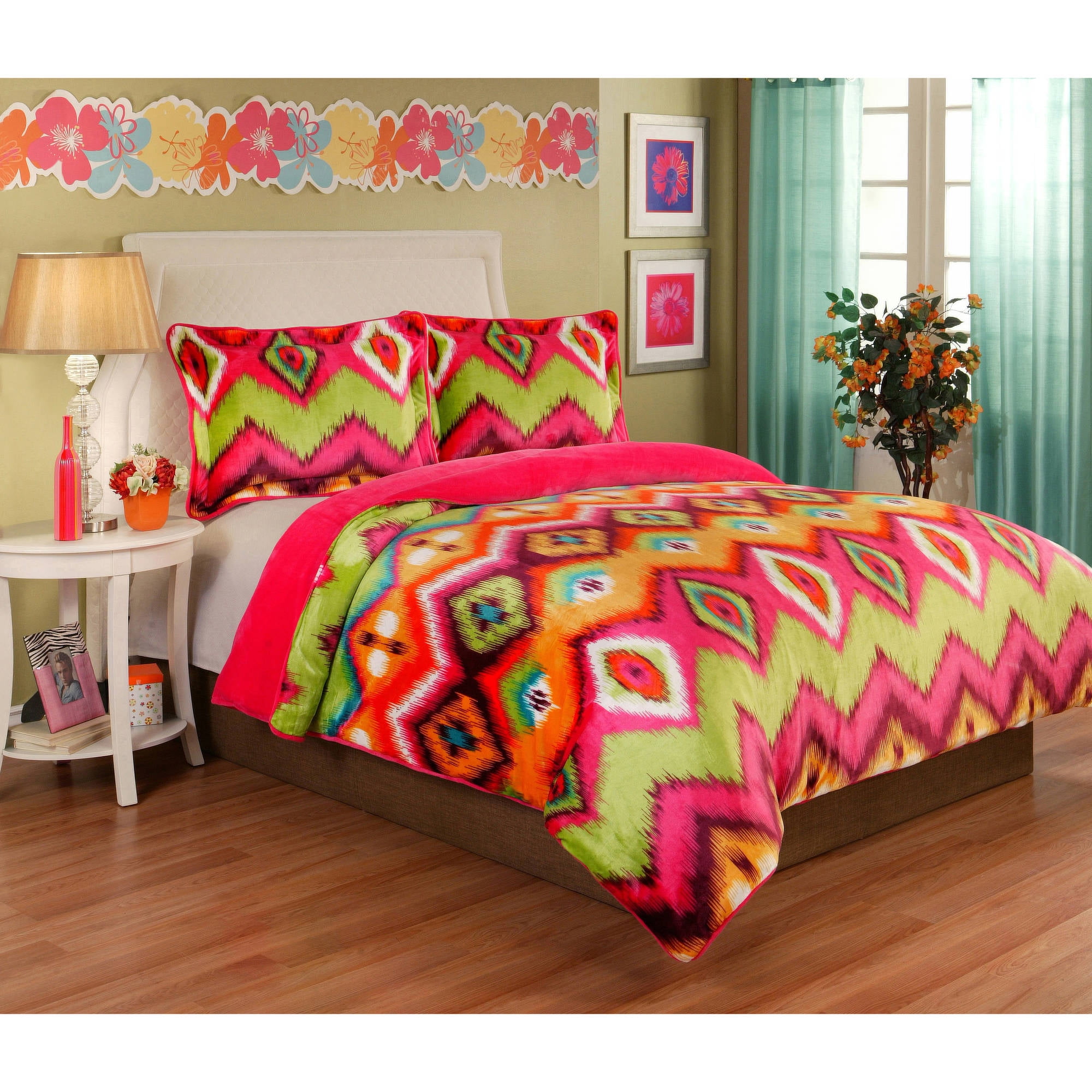 Gypsy Velvet Plush Print Bedding Comforter Mini Set by Sun Yin