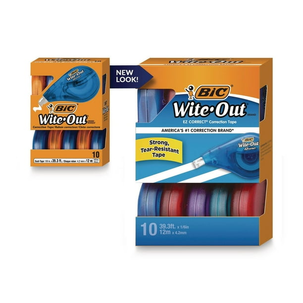 BIC Wite-Out EZ Correct Correction Tape, Non-Refillable, 1/6