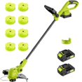 thumbnail image 1 of Recortadora de hilo inalámbrica JAGROM, 20 V, 2 x 2 Ah, con cargador de 8 bobinas, 1 of 7