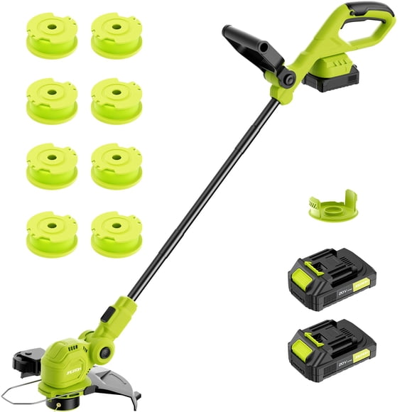 Recortadora de hilo inalámbrica JAGROM, 20 V, 2 x 2 Ah, con cargador de 8 bobinas