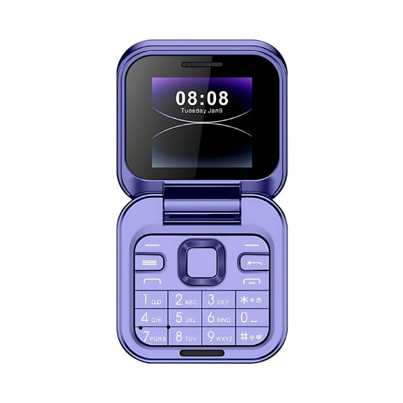LongLiYi 2G Unlocked Senior Cellphone, Flip Phone with 2 SIM Cards Standby, One Key Quick Dial Small Display Phone for Elderly