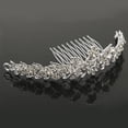 thumbnail image 2 of Elegante accesorio para el cabello de graduación de cristal nupcial para mujeres con Soledad Peine de tiara nupcial, 2 of 8