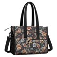 thumbnail image 2 of Teacher Tote Bag,Pioneer Flower Floral Print Pattern Teacher Utility Tote Bag,Large Work Tote Bags for Women with Multiple Pockets,Top Zipper Closure,13.8x10.6x6.7 Inch, 2 of 5