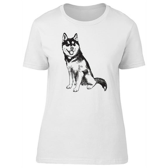Cool Grunge Husky Sketch Tee Women's -Image by Shutterstock