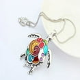 thumbnail image 4 of Ayyufe Multi-Color Tortoise Pendant Necklace Turtle Drop Hook Earrings Set, 4 of 7