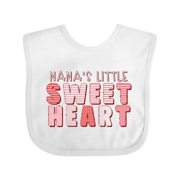 Inktastic Nana's Little Sweet Heart Boys or Girls Baby Bib
