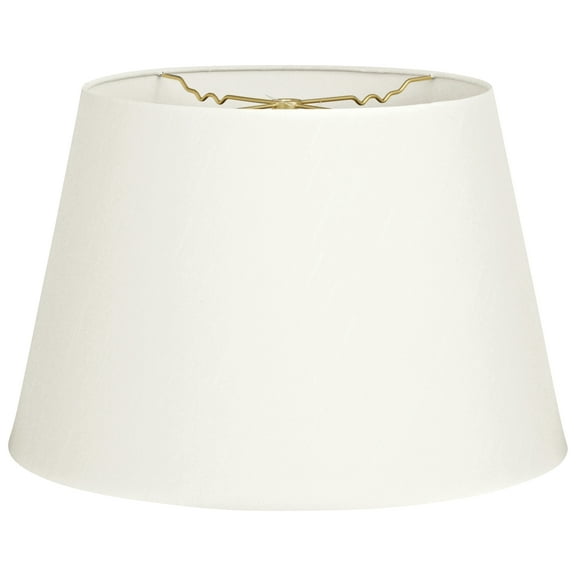Royal Designs 12" Tapered Shallow Drum Hardback Lamp Shade White