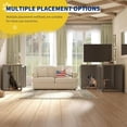 thumbnail image 3 of Linor Dog Crate Furniture for 2 Dogs, 80.7" Large Dog Kennel Furniture with Dividers and Double Doors, Steel Frame Double Dog Crate, 80.7" x 23.6" x 31.5" (Black), 3 of 7