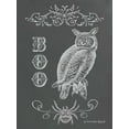 thumbnail image 2 of Babbitt, Gwendolyn 25x32 Gold Ornate Wood Framed with Double Matting Museum Art Print Titled - Halloween Owl, 2 of 4