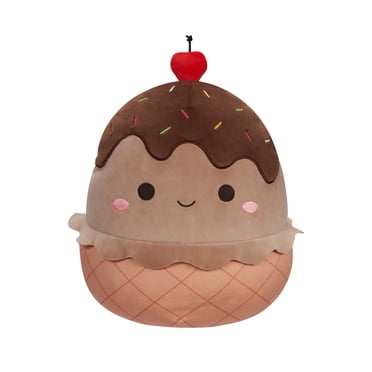 Squishmallows Plush 16 inch Marta Chocolate Ice Cream Sundae - Childs Ultra Soft Stuffed Toy