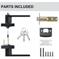 thumbnail image 4 of Straight Style Door Lever KeyedAlike Entry Function Door Handle Exterior Interior Entry Lock with Keys Matte Door Handleset, 4 of 6