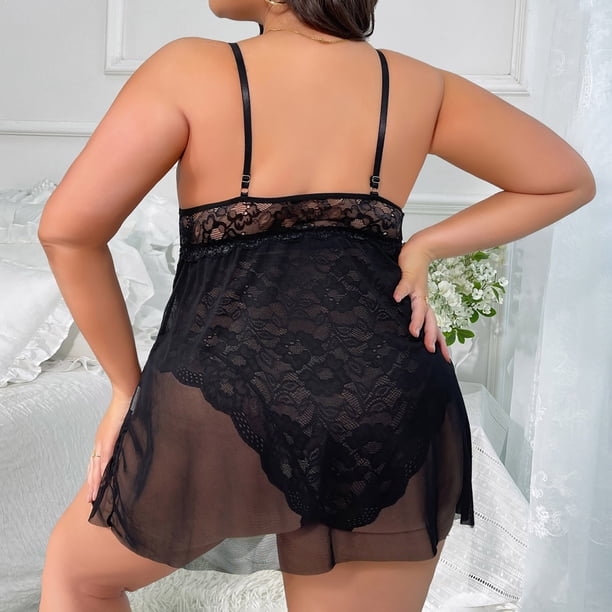 Exotic Lingerie Set For Thick Women Mini Skirt Lingerie For Women Ruffle Panties  Sexy SexyUnder 10 BandagePlug Tail SetPlus Size Faux Leather Bodysuit  UnderwearTall Thighs, Elegant Black Lace With Lac