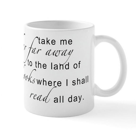 CafePress - Land Of Books Mug - 11 oz Ceramic Mug - Novelty Coffee Tea Cup