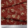 thumbnail image 2 of Soimoi Red Cotton Duck Fabric Berries Leaves Decor Fabric Printed Yard 58 Inch Wide, 2 of 3
