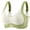 Green, variant on XFeng Women Seamless Wire Free Bralette, Contrast Cutout Wide Strap V Neck Comfort Support Bra