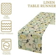 thumbnail image 3 of Mid Century Modern Table Runne Vintage Geometric Atomic Star Coffee Table Decoration for Kitchen Dining Room Holiday Party Decor 13x70in, 3 of 6