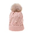 thumbnail image 2 of Beanie for Women Winter Hat Solid Color Riding Knitted Cap Costume Accessories Pink, 2 of 8
