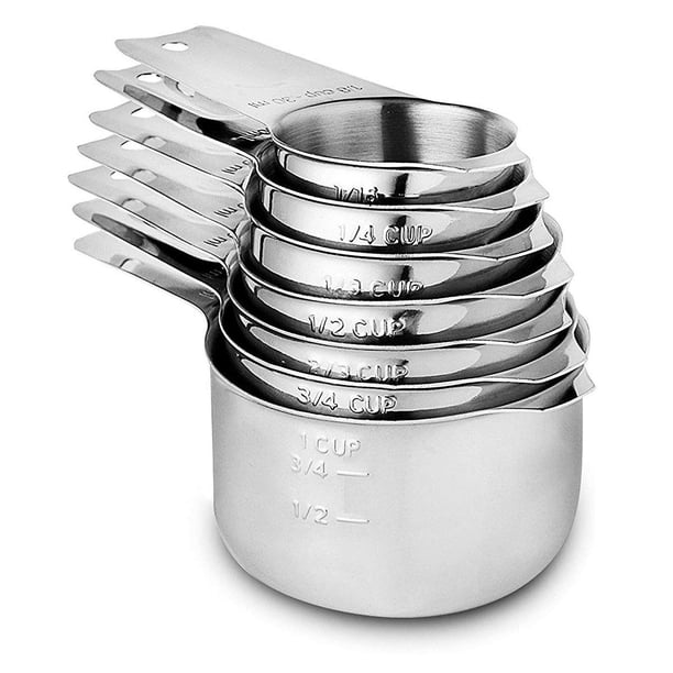 Juego de 7 tazas medidoras CozyKit de acero inoxidable