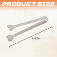 thumbnail image 4 of FACEGA Metal Tongs,Heart Design Stainless Steel Grilling Tongs,U Style Grip 4.92" Small Tongs,For Pick Up, Sugar Cubes, Milk Balls,Style4, 4 of 7