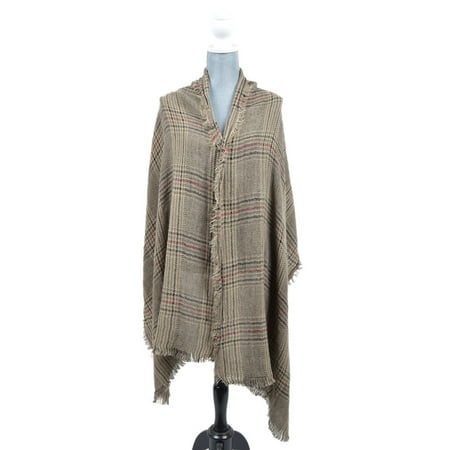 Large Classic Wool - Large Size Wool Blend Classic Plaid Blanket Scarf Wrap Stole