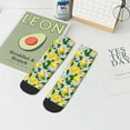 thumbnail image 7 of Rateoe Lemon1 Pattern Quarter Crew Socks,Toe Seamed Ankle Socks,Cotton Cushioned Breathable Athletic Crew Sports Socks, 7 of 7
