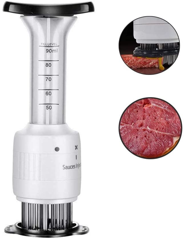 Professional Steak Meat Injector Tenderizer Needle Flavor Marinade Sauces Tools 