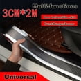 thumbnail image 6 of Car Side Skirt Door Sill Carbon Fiber Silver Protector Edge Guard Strip 3CM*2M, 6 of 11