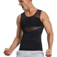 thumbnail image 2 of Men's Body Shaping Clothes Mesh Breathable Abdominal Tighting Belly Shaping Chest Shaping Back Tight Fitness Training Vest, 2 of 2