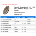 thumbnail image 2 of Flywheel - Compatible with 1991 - 1995, 1997 - 2002 Jeep Wrangler 2.5L 4-Cylinder 1992 1993 1994 1998 1999 2000 2001, 2 of 2
