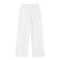 thumbnail image 6 of Girls Cotton Linen Capri Pants Summer Drawstring Wide Leg Pants with Pockets Holiday Boho Beach Palazzo Pants for Kid Boys, 6 of 8