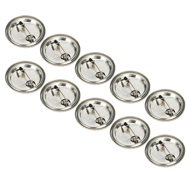 100 piezas de botón de pin en blanco, insignia de seguridad redonda, emblema, medalla, piezas, suministros para regalos artesanales, recuerdos, 25 mm/1,0 pulgadas