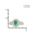 thumbnail image 4 of 3/4 Carat T.G.W. Emerald And White Diamond Accent 14k Gold Over Silver Ring, 4 of 4