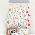 thumbnail image 2 of AUQ 5Pcs Burp Cloths 90% Cotton Muslin Burp Cloths Cartoon Burp Cloths Baby Boy,Mermaid, 2 of 3