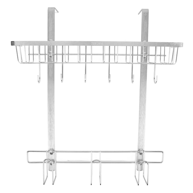 Refrigerador de especias de especias, organizador de estantes de especies de refrigerador multifuncional con 6 estante de gancho para cocina