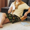 thumbnail image 5 of Balery Sloth Doing Yoga Men's Cotton Knit Pajama Shorts Waistband & Pockets,Short Pajama Pants-Medium, 5 of 8