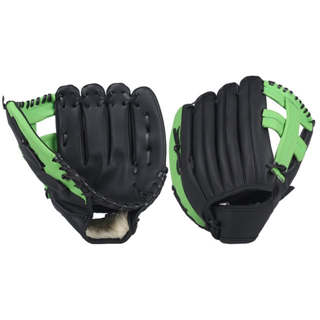 Baseball Glove, PU Leather Baseball Glove with Deep Pocket Soft Fluff for Left Hand Catching, Reinforced Stitches for Durability