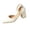 Exquisite Shoes - Beige, variant on Samdudou Womens Pumps Closed Toe Pointed Toe Low Chunky Block Heel Shoes Elegant D'Orsay Cutout Adjustable Ankle Strap Classic Office Work Footwear