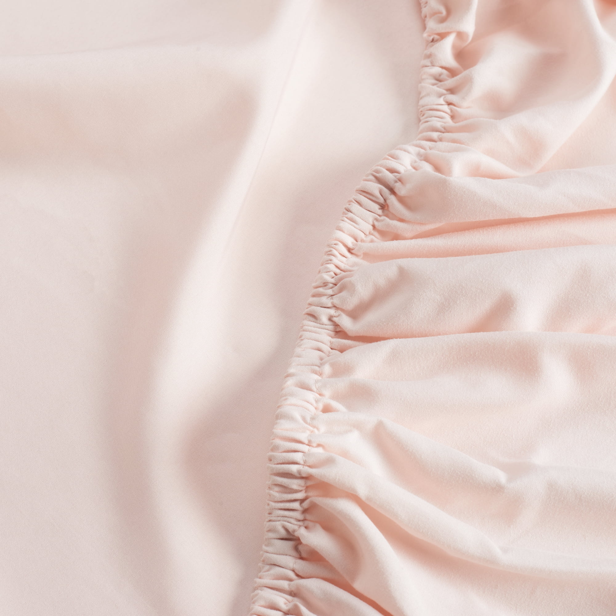 Serta Simply Clean 3-Piece Antimicrobial Solid Bed Sheet Set, Twin, Blush Pink