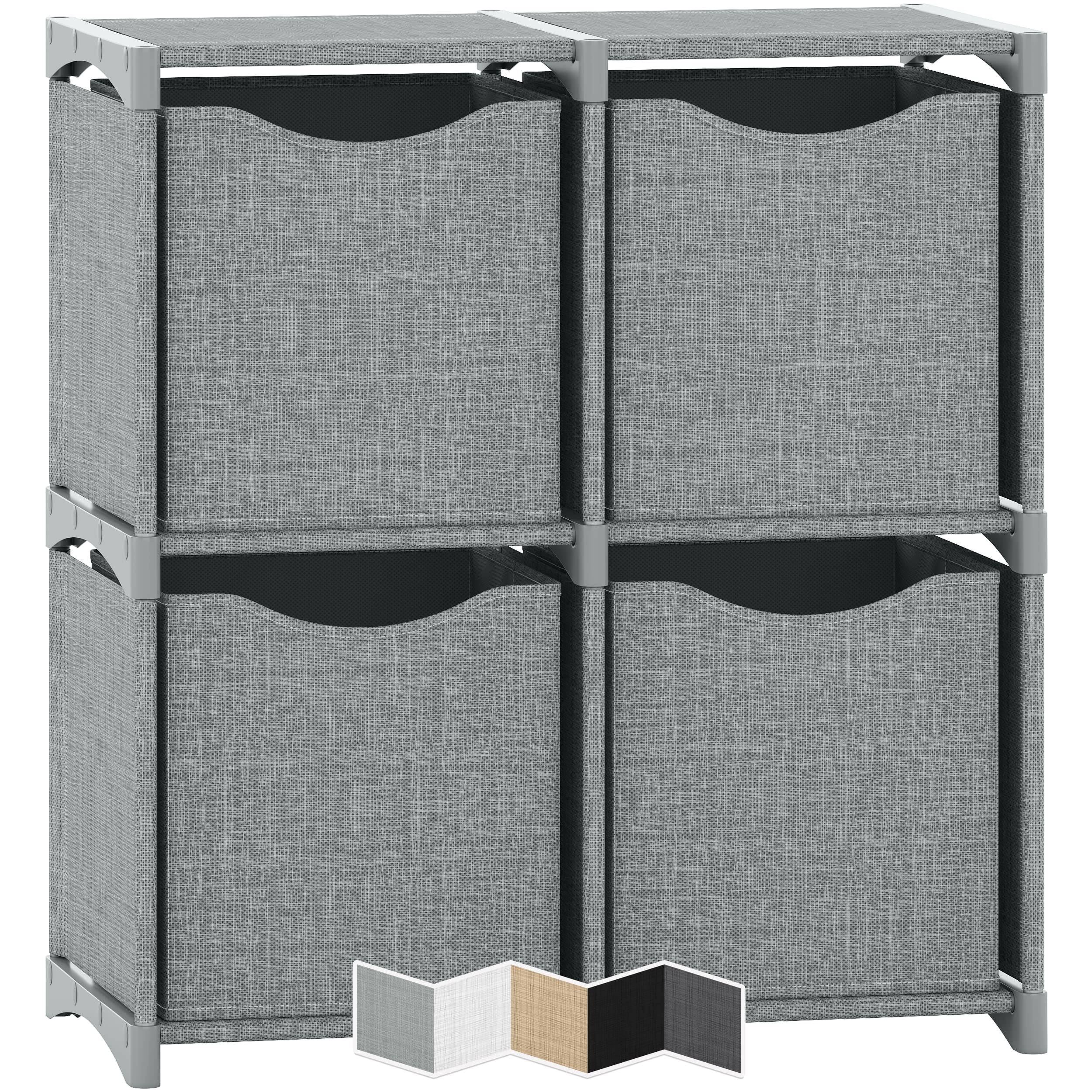 NEATERIZE 4 Cube Storage Organizer Set. Includes Four 11 inch Storage Cube Bins. DIY Fabric