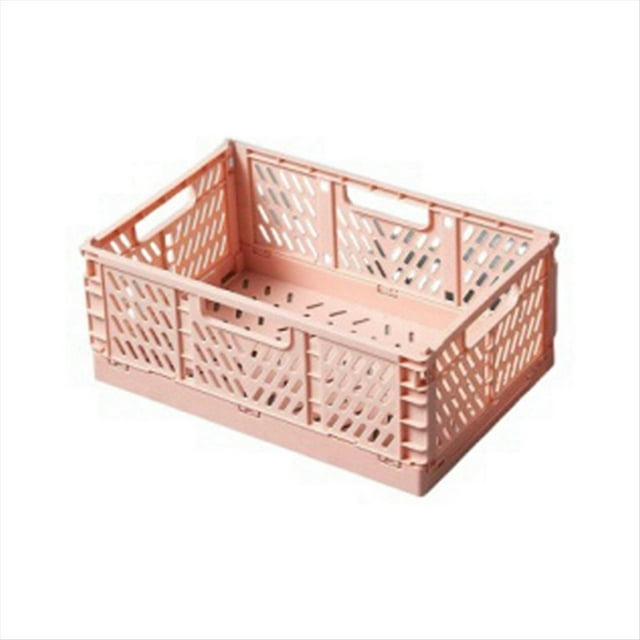 Caja de Almacenamiento Plegable, Cesta, Contenedor de Cosméticos, Soporte de Escritorio, Uso Doméstico, Escritorio Escolar, Caja de Almacenamiento Rosa