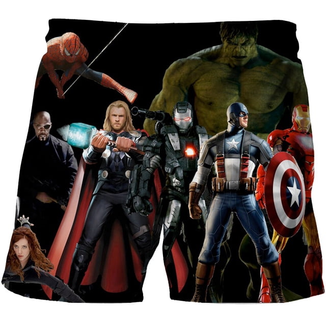 Marvel Super Cool Captain America T-Shirt Kids Tops Boys Girls Short Sleeves Superhero Spiderman Hulk Series Children T-Shirts3T Gong Bohan LED